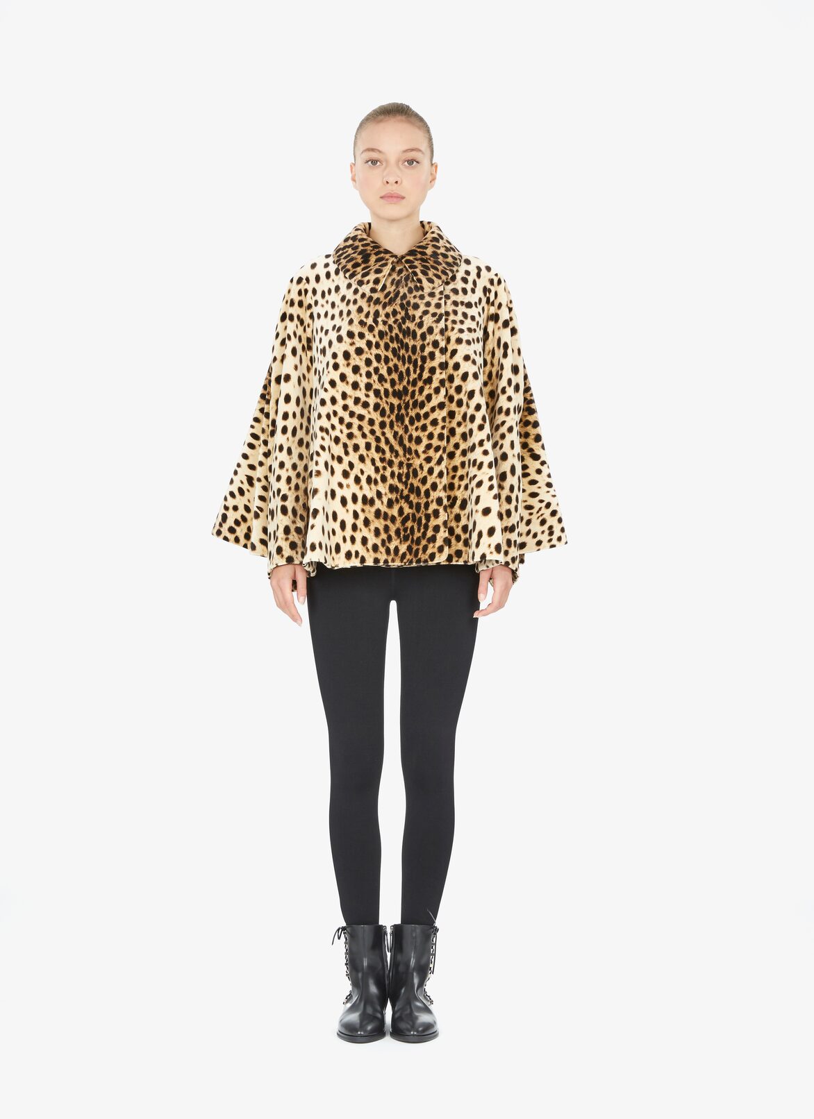 Flared Velvet Coat ALAÏA LIGHT BEIGE FLARED VELVET COAT